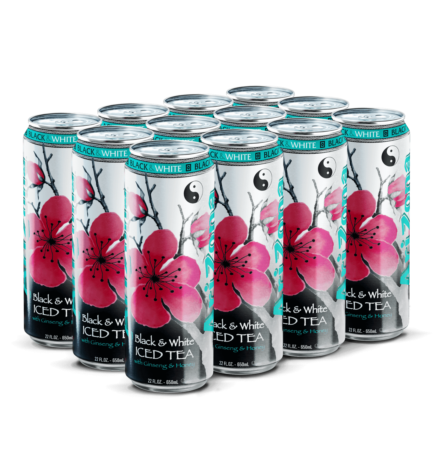 AriZona Black and White Tea case of 12 cans