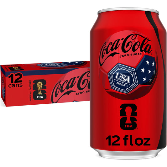 Coca-Cola Zero Sugar Soda Pop Fridge Pack Cans, 12-pack, 12oz cans