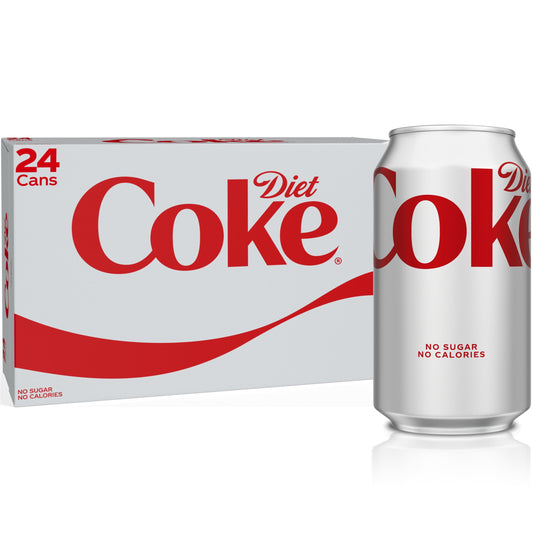 Diet Coke Soda Pop Cans 24-pack, 12oz cans