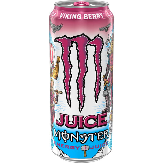 Monster Energy Juice Viking Berry 16 oz can - Nordic berry flavor energy drink, pack of 15