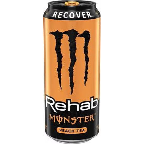 Monster Energy Rehab Peach Tea + Energy - 15.5 Oz., (12 Pack)