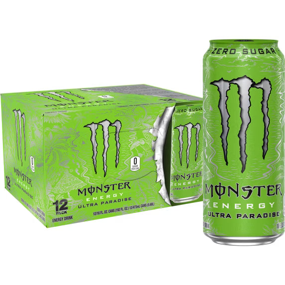 Monster Energy, Ultra Paradise, Sugar Free Energy Drink, 16 fl oz, 12pk