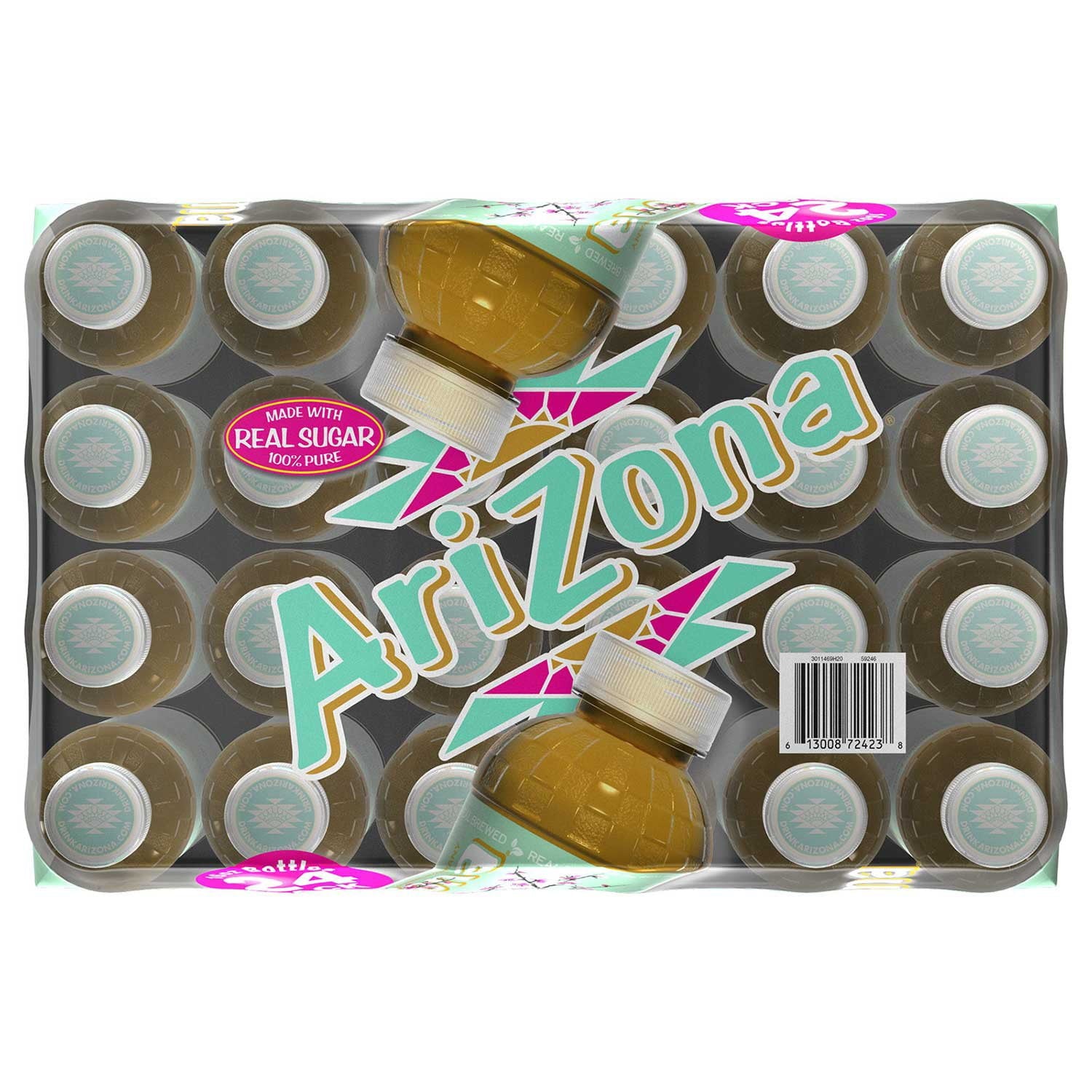 AriZona Green Tea with Ginseng and Honey case of 24 bottles chilled and ready to drink