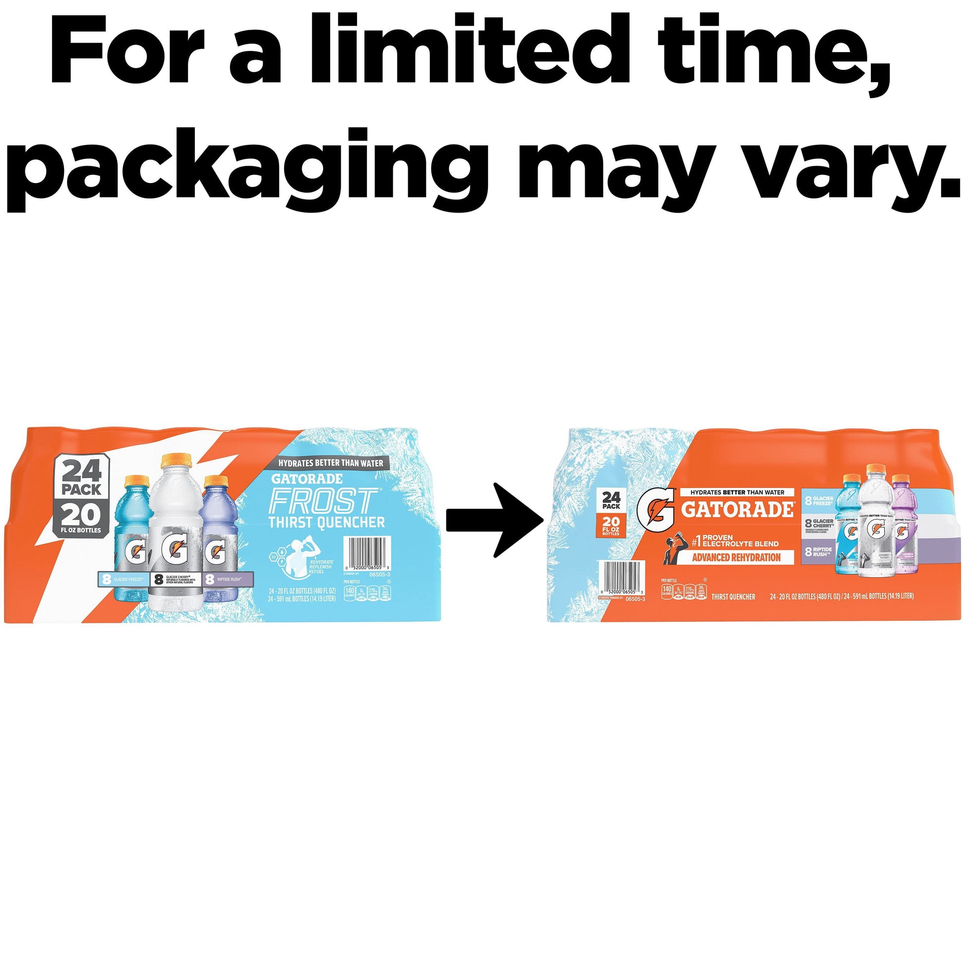 Gatorade Frost Thirst Quencher Variety Pack case of 24 bottles ready for hydration