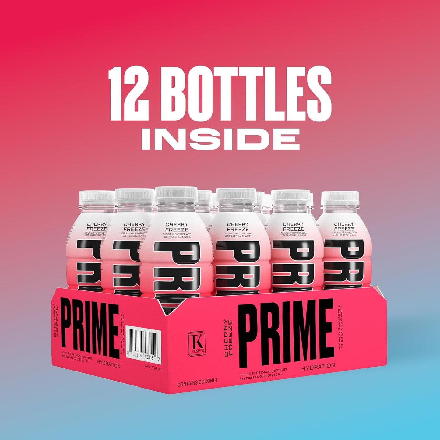 Prime Hydration Drink, Cherry Freeze Limited Time Only, 16.9 fl oz peak of 12