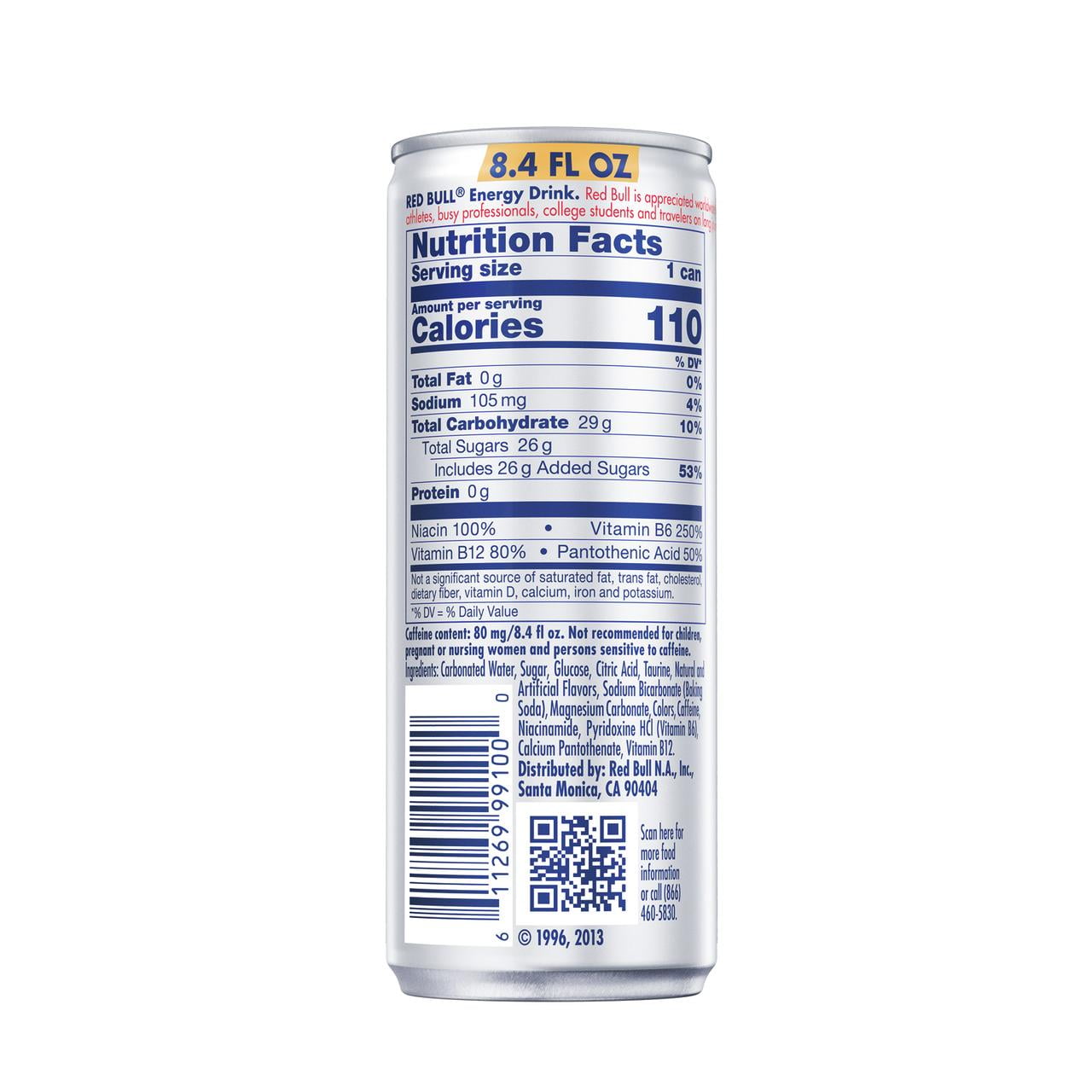 Red Bull Energy Drink cans chilled and ready to drink