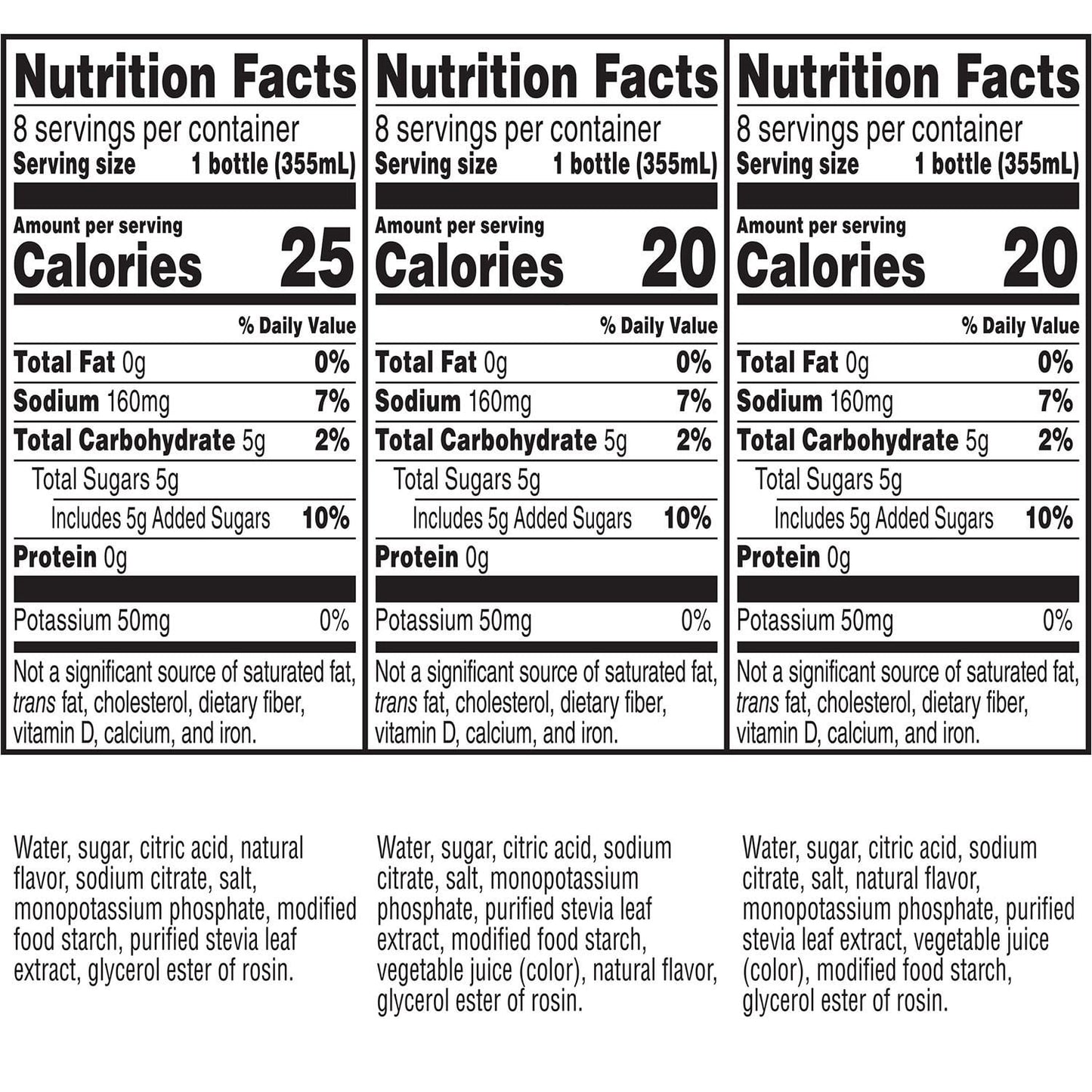 Gatorade Lower Sugar bottles showing 75% less sugar electrolyte formula
