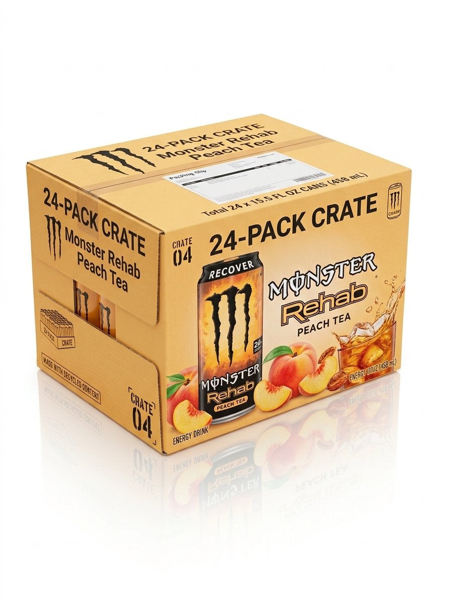 Monster Energy Rehab Peach Tea 24-Pack Crate