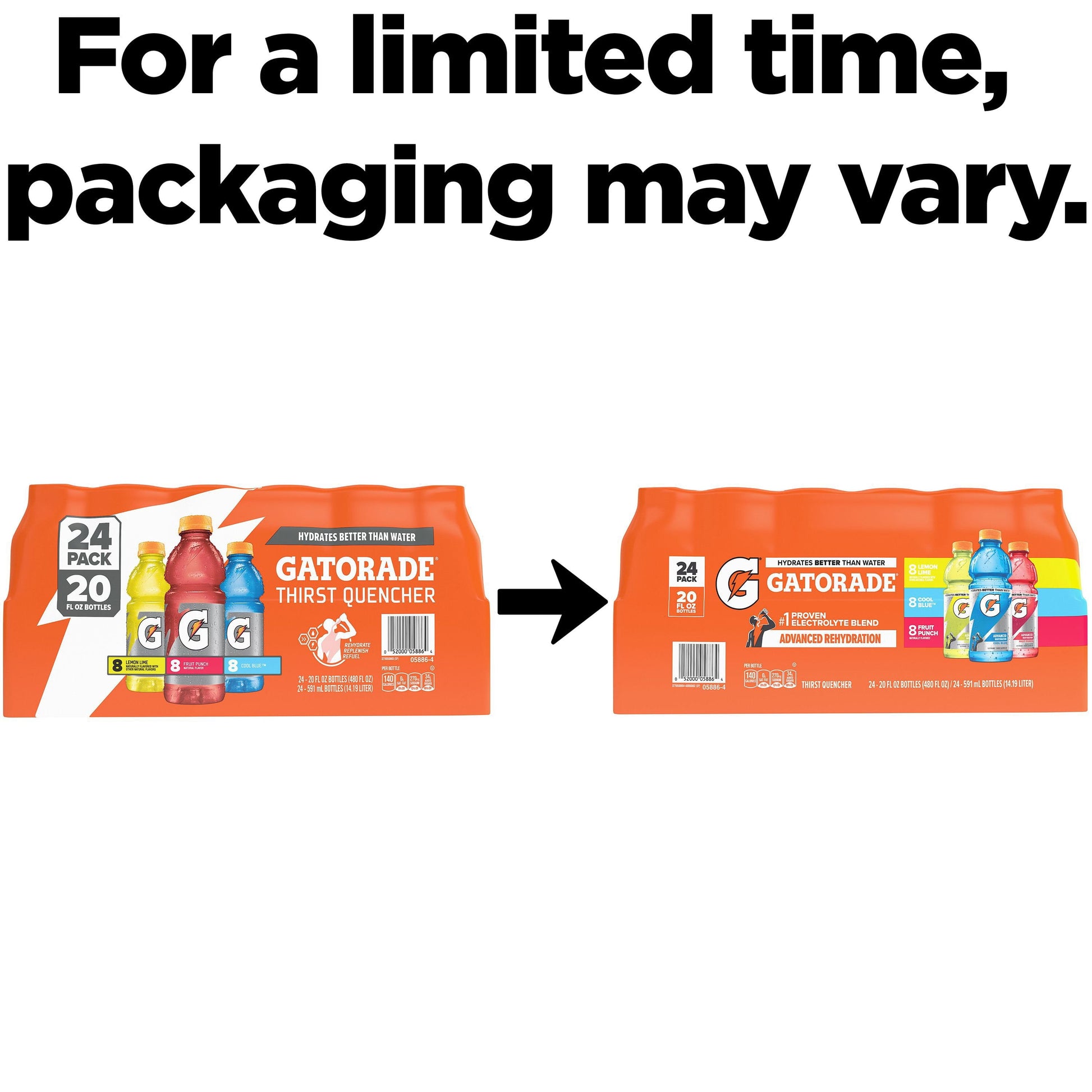 Gatorade Sports Drinks Variety Pack case of 24 bottles ready for hydration