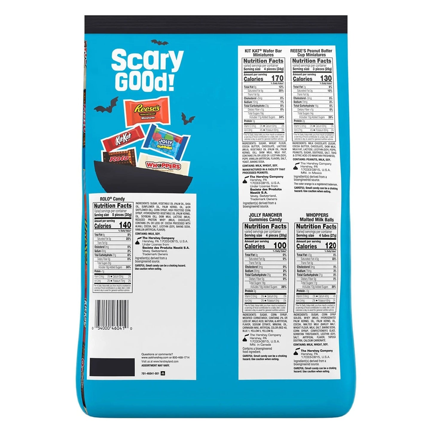 HERSHEY'S Halloween Variety Candy Mix - 400 Pieces Bulk Bag