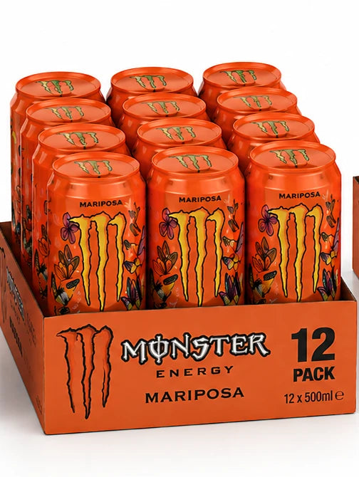 Monster Energy Mariposa Flavor Energy Drink, 16.9 fl oz cans (12 Pack)